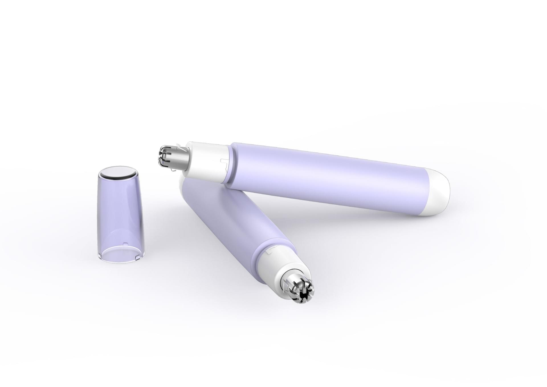 Lavender nose trimmers with removable cap