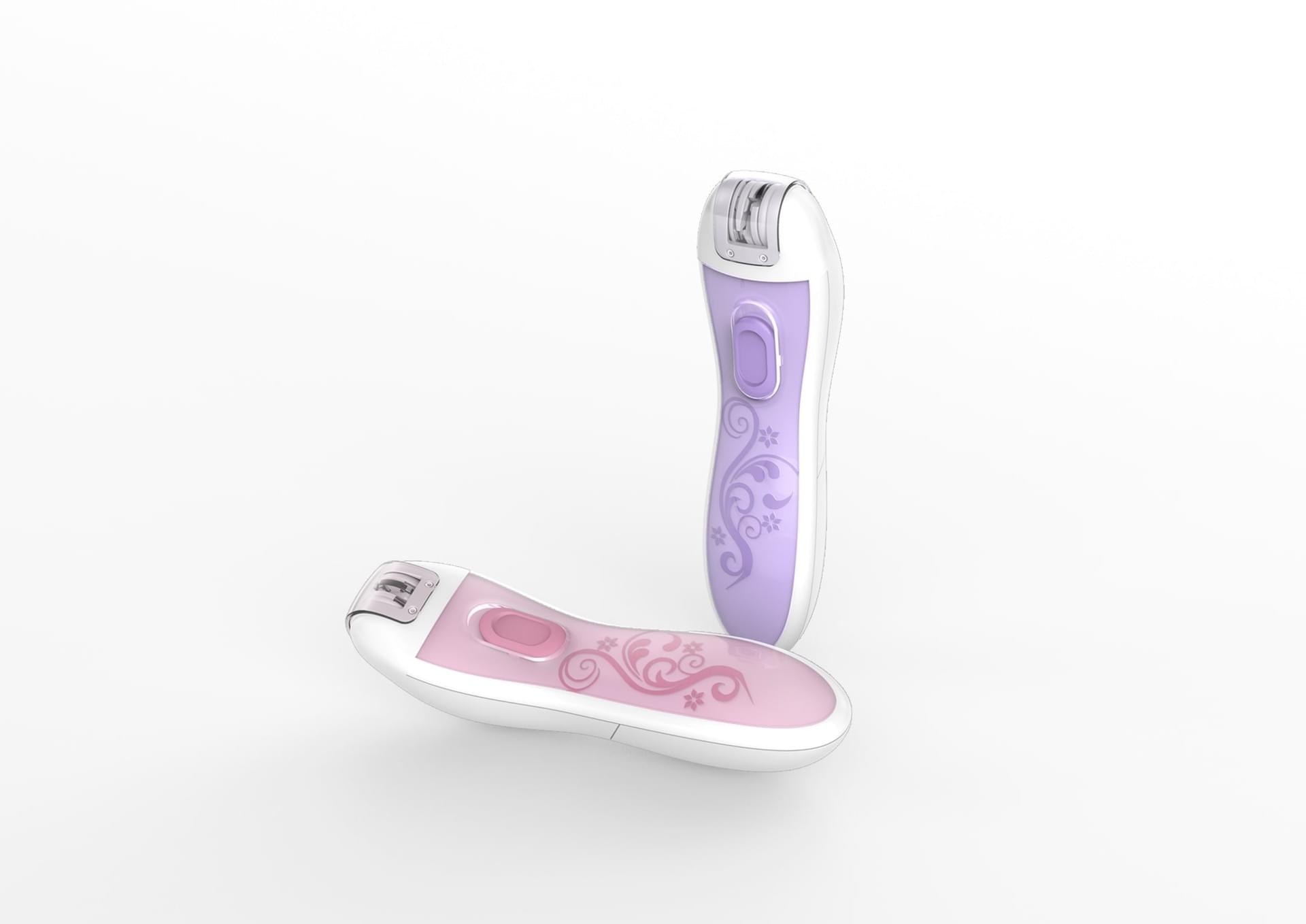 Pink and lavender facial epilators